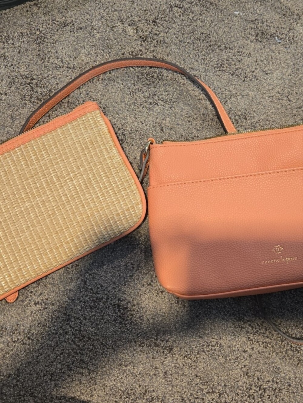 Nanette Lepore Coral-Peach Two-Piece Crossbody Set